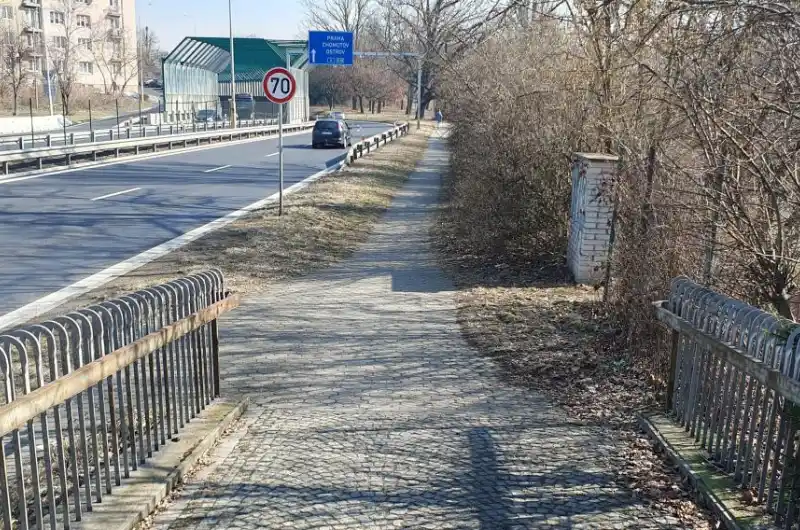 Zarostlý chodník.