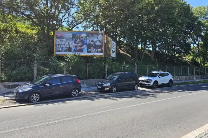 vozidla parkující na zeleni