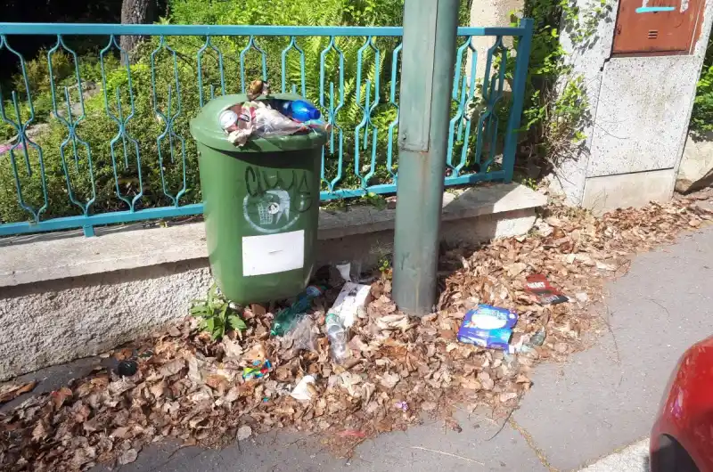 Popelnice na ulici Máchova