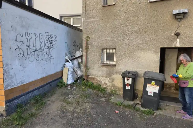 Nepořádek za domem