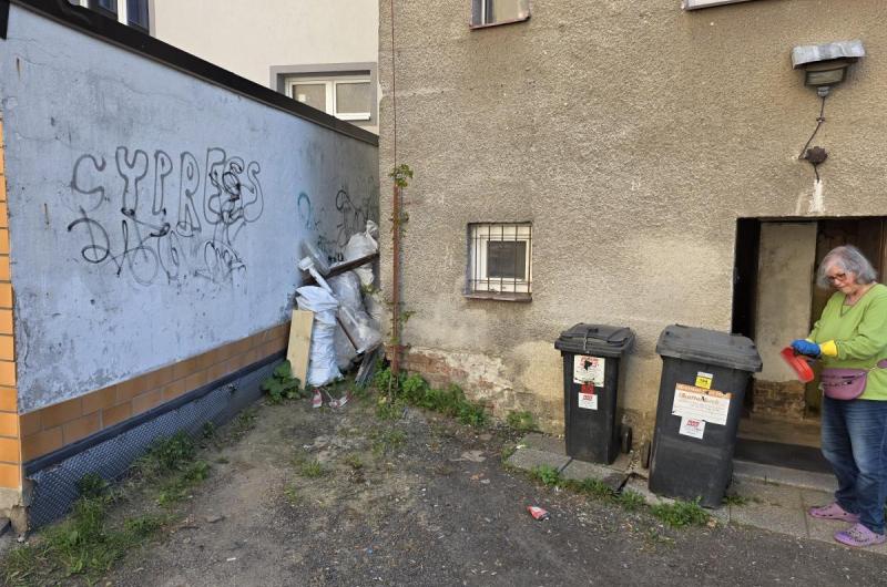 Nepořádek za domem