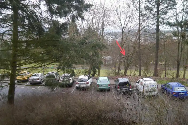 pohled z bytu do Gagarinovy ulice