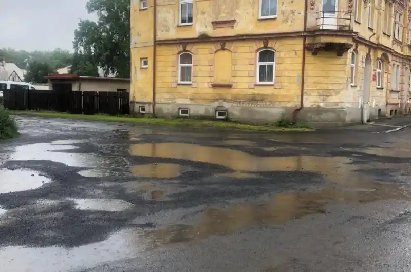 pohled od domu se speciální péčí