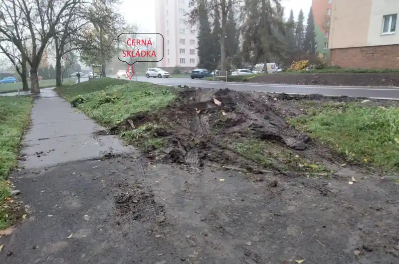 Rozježděný trávník