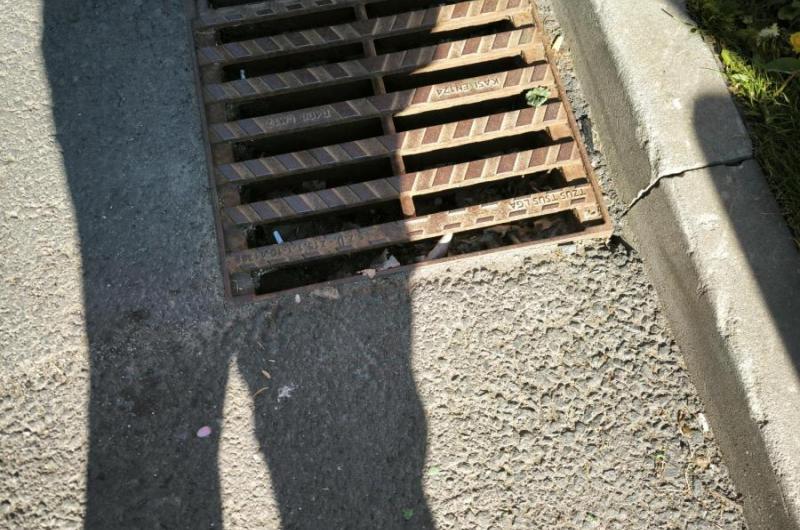 Jeden z ucpaných vtoků