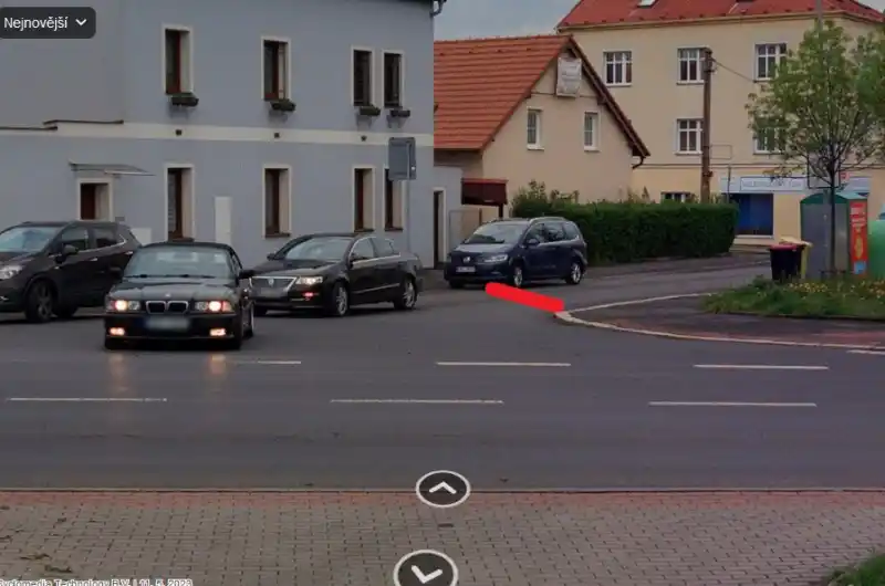 Pohled na křižovatku