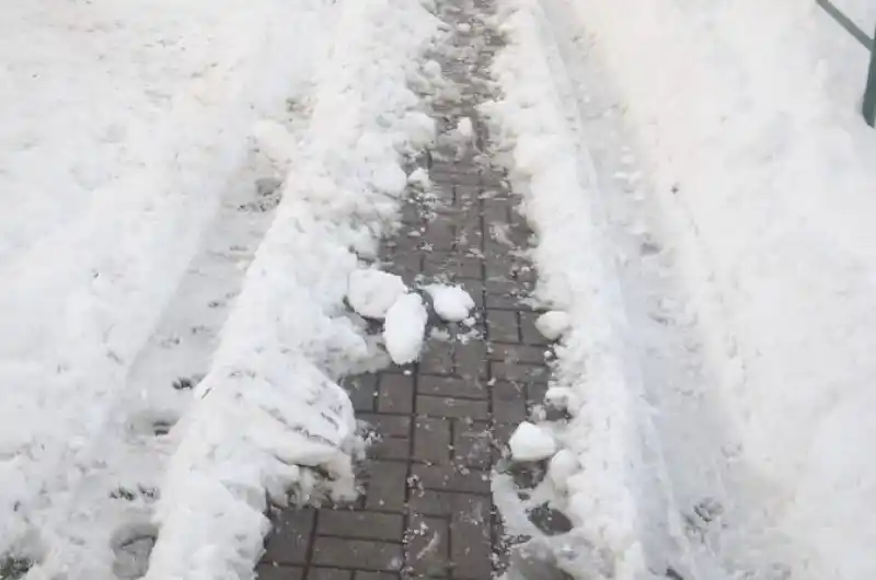zavátý chodník po údržbě