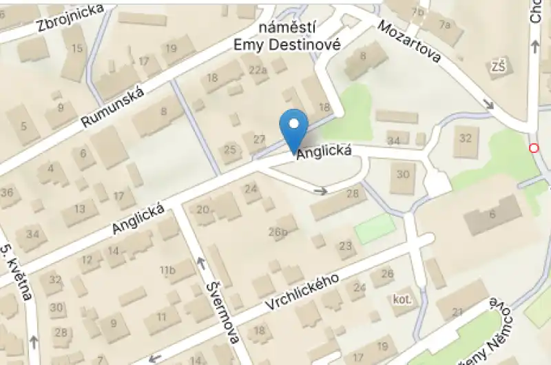 označení na mapě