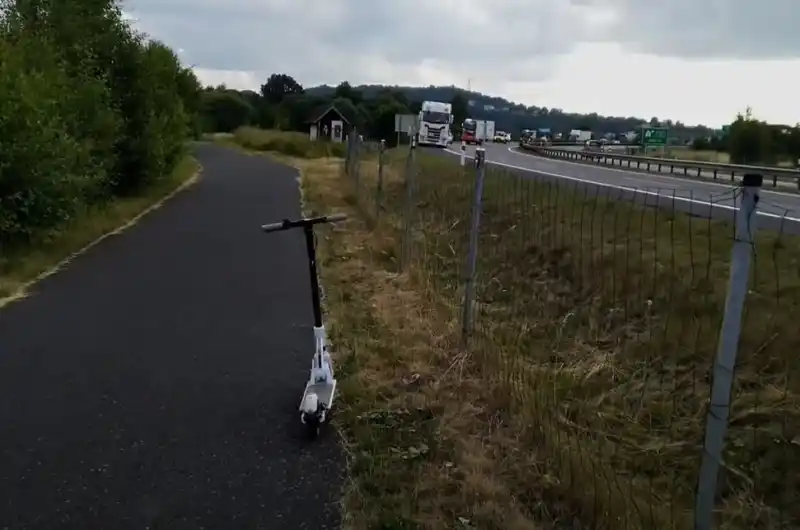Pohled na na místo u havarie