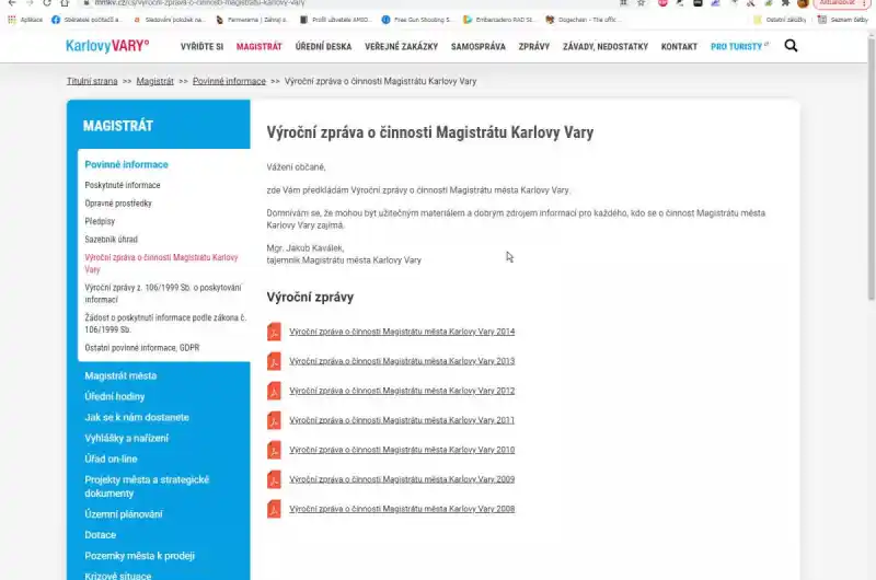  výroční zprávy screenshot