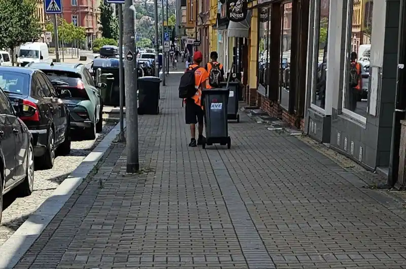 odpadky za čističi